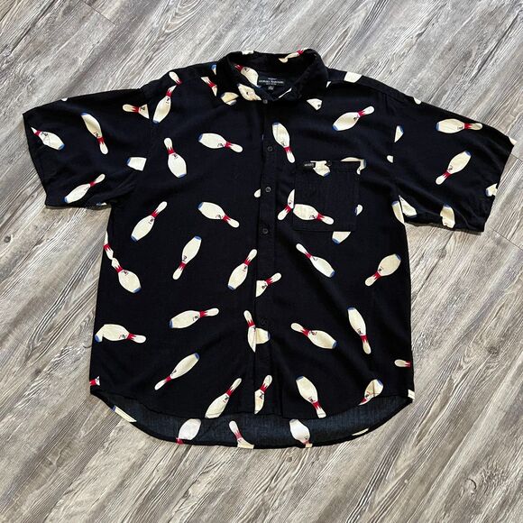 Vintage 90s Guess by Georges Marciano Bowling Shirt L - Picture 1 of 6